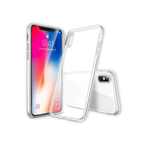 iPhone X Kılıf Lüx Şeffaf Silikon - Resim 2