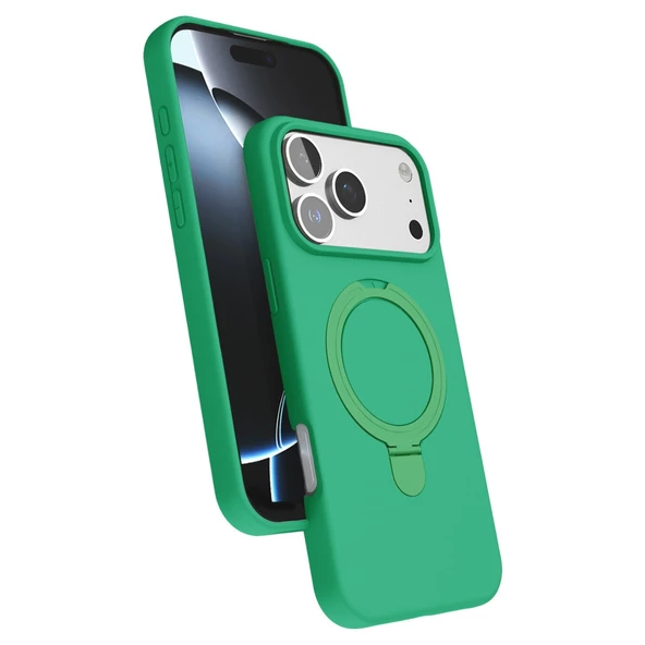 iPhone 17 Pro Max Uyumlu Regal Magsafe Standlı Kapak - Yeşil ürün görseli 1