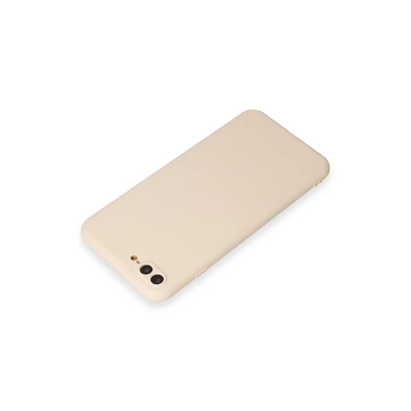 iPhone 7 Plus Uyumlu Kılıf First Silikon - Krem - Resim 3