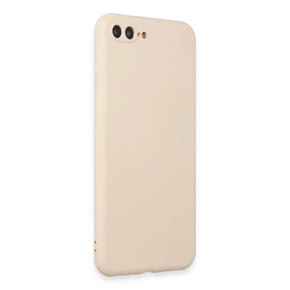 iPhone 7 Plus Uyumlu Kılıf First Silikon - Krem - Resim 2