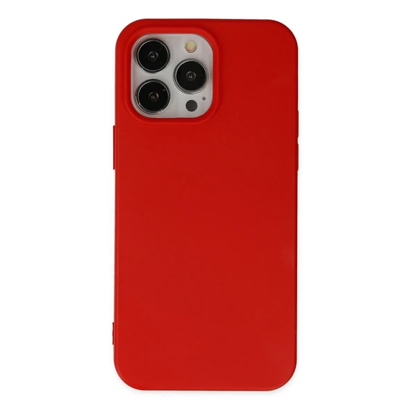 iPhone 14 Uyumlu Pro Max Kılıf Nano İçi Kadife Silikon - Kırmızı ürün görseli 1