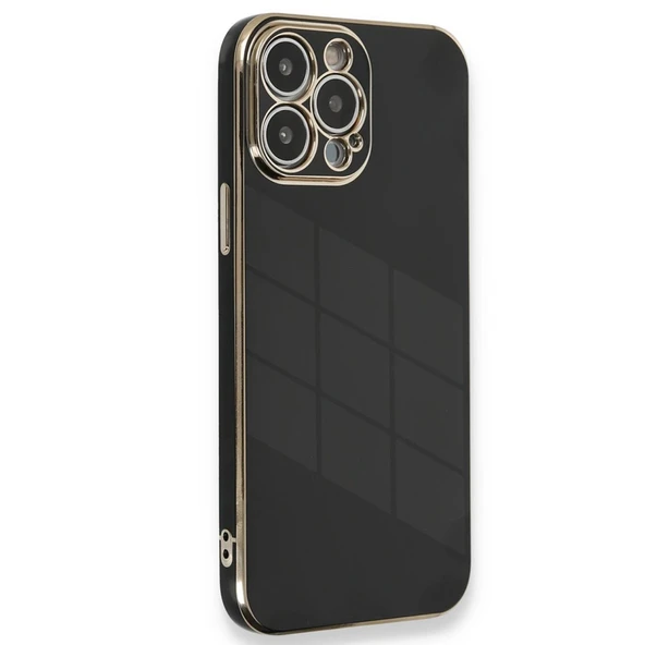 iPhone 15 Uyumlu Pro Kılıf Volet Silikon - Siyah ürün görseli 1