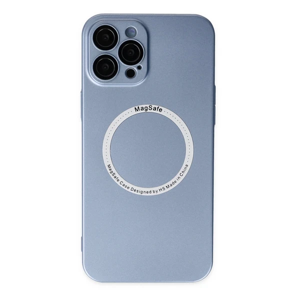 iPhone 12 Uyumlu Pro Kılıf Jack Magneticsafe Lens Silikon - Sierra Blue ürün görseli 1