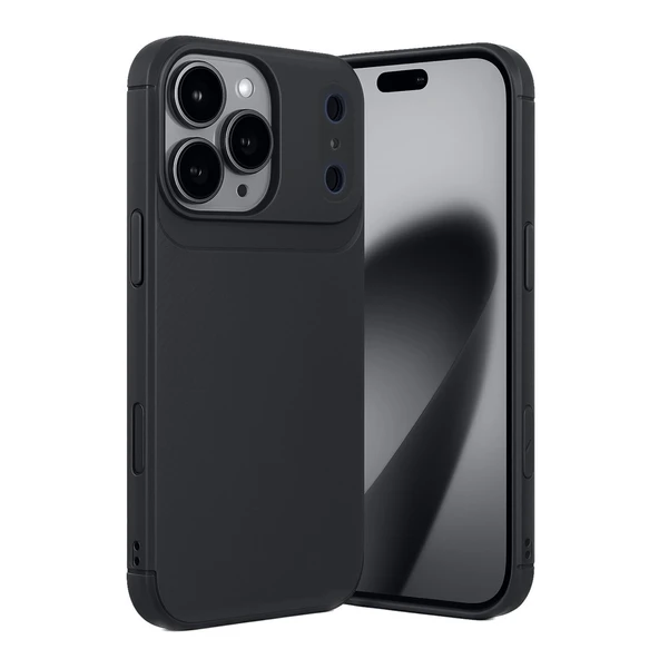 iPhone 17 Pro Uyumlu Auto Focus Karbon Kapak - Siyah ürün görseli 1