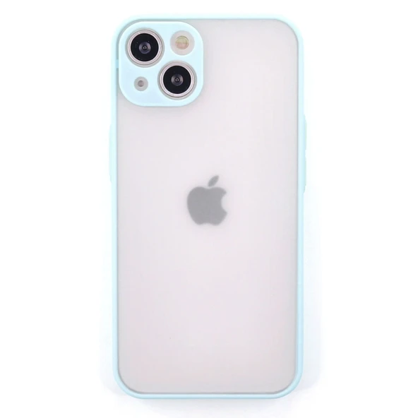 iPhone 15 Uyumlu Plus Kılıf Montreal Silikon Kapak - Turkuaz ürün görseli 1