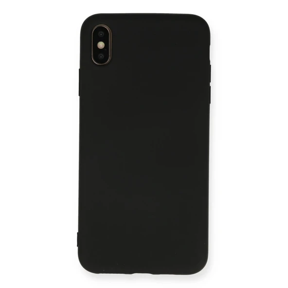 iPhone Xs Max Kılıf Nano İçi Kadife Silikon - Siyah ürün görseli 1