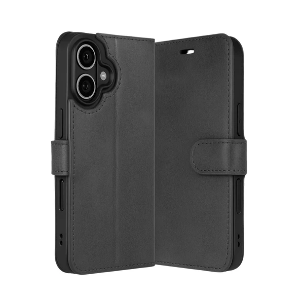 iPhone 17 Uyumlu Trend S Plus Kapaklı Kılıf - Siyah ürün görseli 1