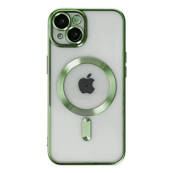 iPhone 14 Uyumlu Kılıf Kross Magneticsafe Kapak - Koyu Yeşil ürün görseli 1