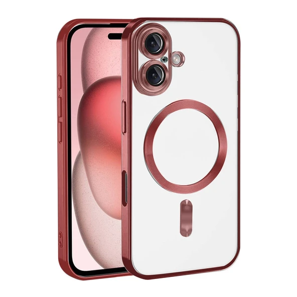 iPhone 17 Uyumlu Kross Magneticsafe Kapak - Kırmızı ürün görseli 1