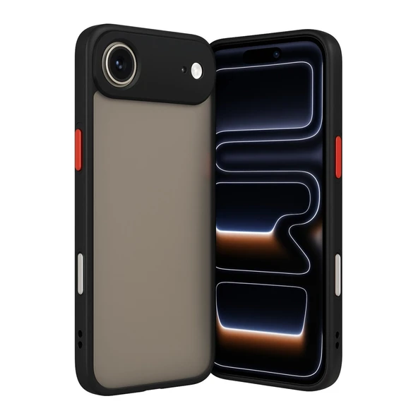iPhone 17 Uyumlu Air Kılıf Montreal Silikon Kapak - Siyah ürün görseli 1