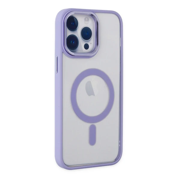 iPhone 14 Uyumlu Pro Kılıf Room Magneticsafe Silikon - Lila ürün görseli 1