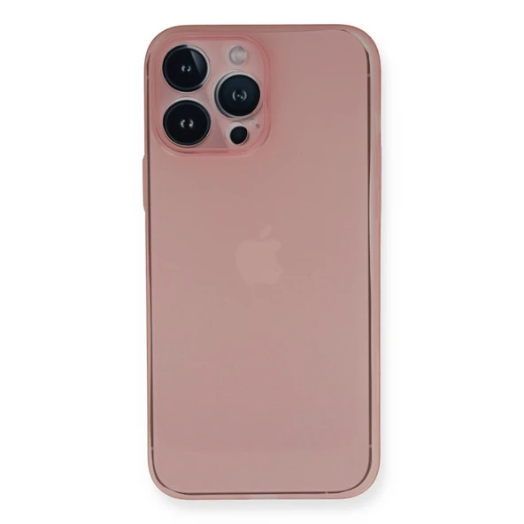iPhone 14 Uyumlu Pro Kılıf Pp Ultra İnce Kapak - Pembe ürün görseli 1
