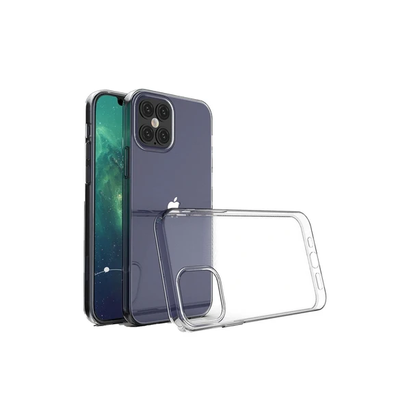 iPhone 12 Uyumlu Pro Max Kılıf Lüx Şeffaf Silikon - Resim 3