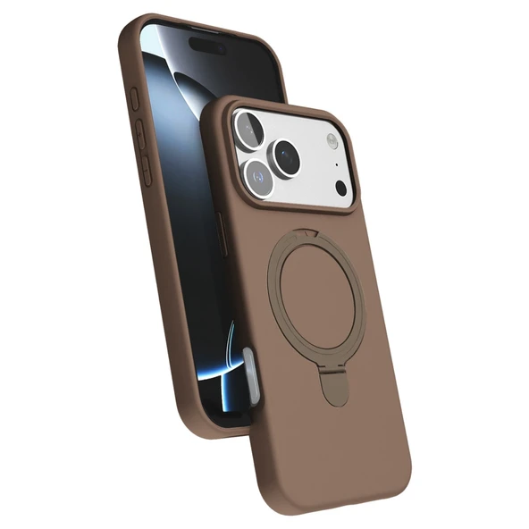 iPhone 17 Pro Max Uyumlu Regal Magsafe Standlı Kapak - Çöl Titanyum ürün görseli 1