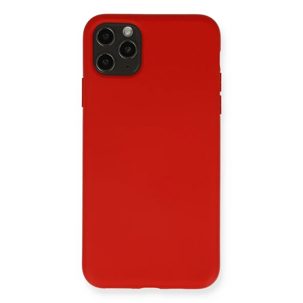 iPhone 11 Uyumlu Pro Max Kılıf Nano İçi Kadife Silikon - Kırmızı ürün görseli 1