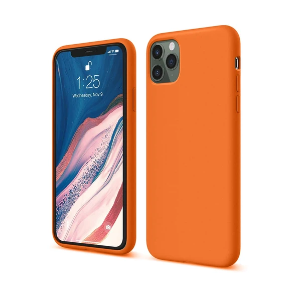 iPhone 11 Pro Uyumlu Kılıf First Silikon - Turuncu ürün görseli 1