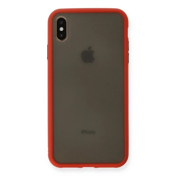 iPhone Xs Max Kılıf Montreal Silikon Kapak - Kırmızı ürün görseli 1