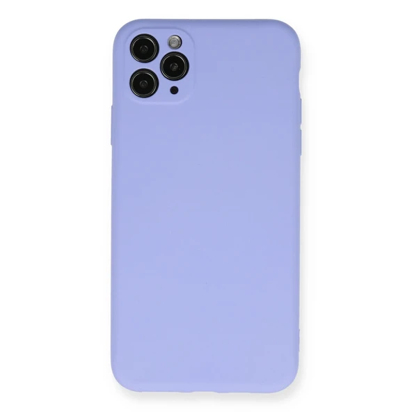iPhone 11 Uyumlu Pro Max Kılıf Nano İçi Kadife Silikon - Lila ürün görseli 1