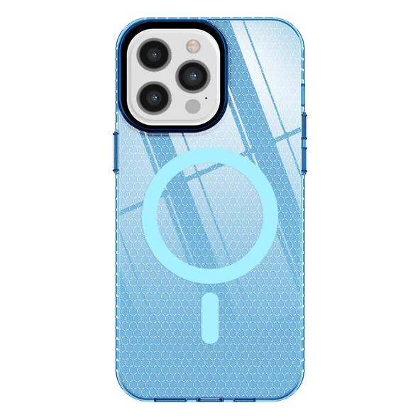iPhone 12 Uyumlu Pro Max Kılıf Beta Magneticsafe Silikon - Mavi ürün görseli 1