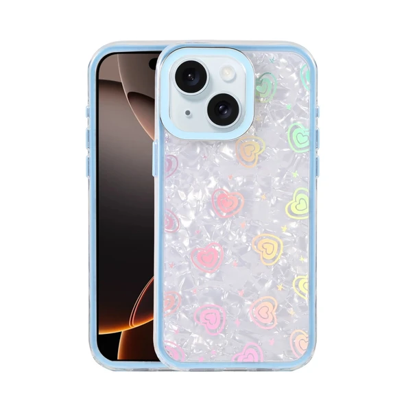iPhone 14 Uyumlu Lumi Desenli Kapak - Mavi ürün görseli 1