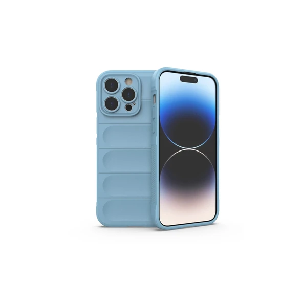 iPhone 15 Uyumlu Pro Kılıf Optimum Silikon - Sky Blue ürün görseli 1