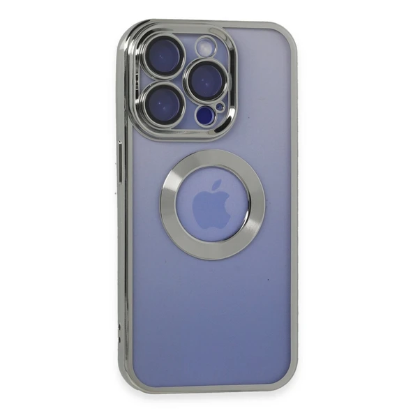 iPhone 15 Uyumlu Pro Kılıf Slot Silikon - Gümüş ürün görseli 1