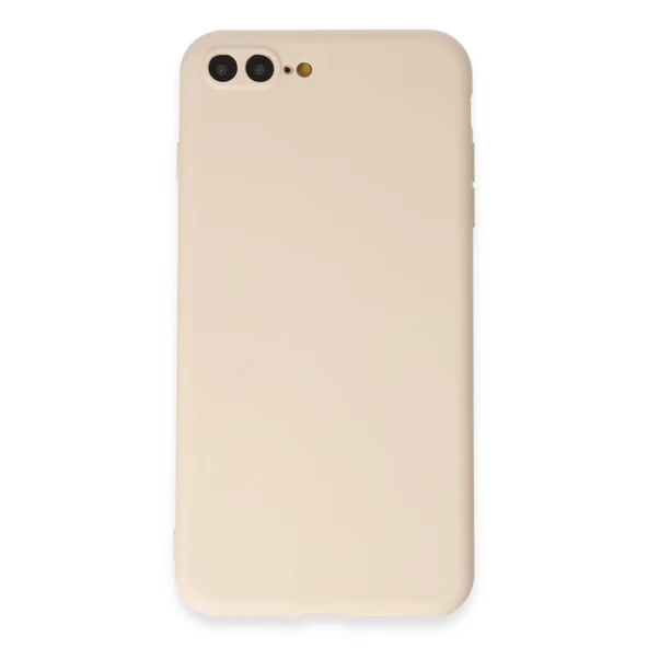 iPhone 7 Plus Uyumlu Kılıf First Silikon - Krem ürün görseli 1
