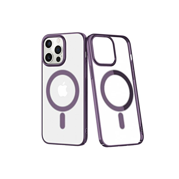 iPhone 13 Uyumlu Pro Max Kılıf Element Magneticsafe Sert Kapak - Derin Mor ürün görseli 1