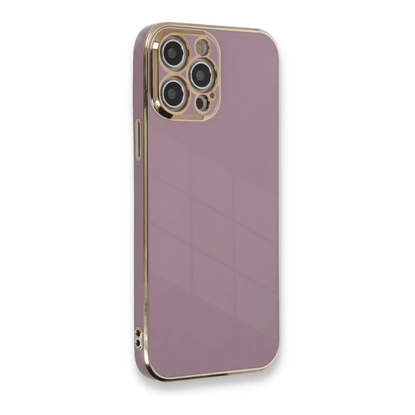iPhone 12 Uyumlu Pro Kılıf Volet Silikon - Mor ürün görseli 1