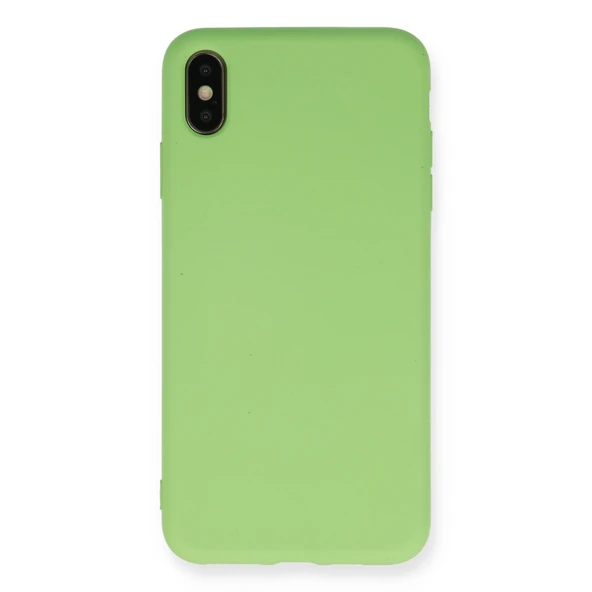 iPhone Xs Max Kılıf Nano İçi Kadife Silikon - Açık Yeşil ürün görseli 1