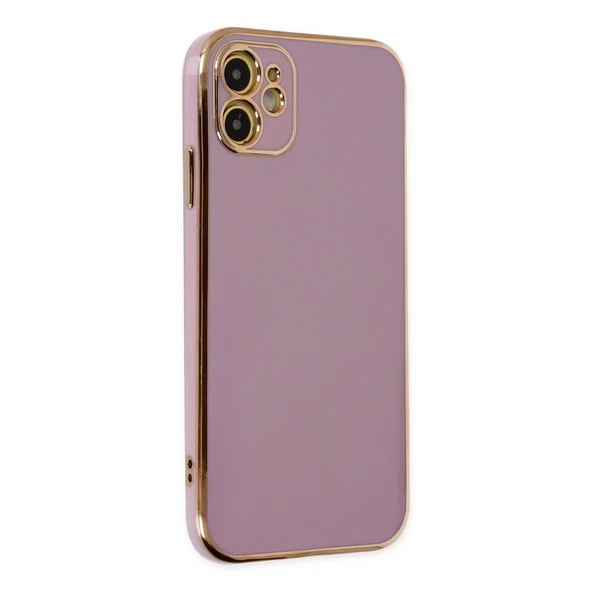 iPhone 12 Uyumlu Kılıf Volet Silikon - Mor ürün görseli 1