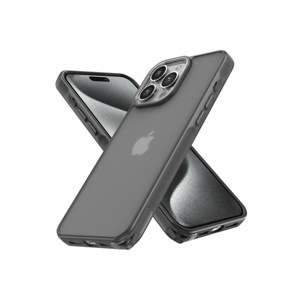 iPhone 14 Uyumlu Pro Kılıf Elegant Kapak - Titan Gri ürün görseli 1