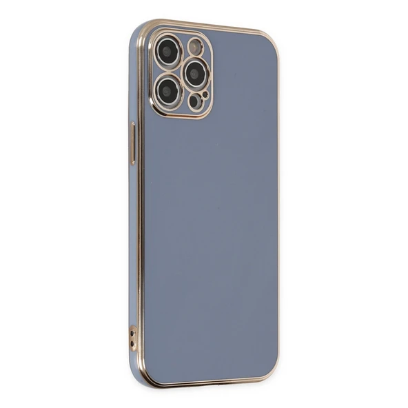 iPhone 12 Uyumlu Pro Kılıf Volet Silikon - Mavi ürün görseli 1
