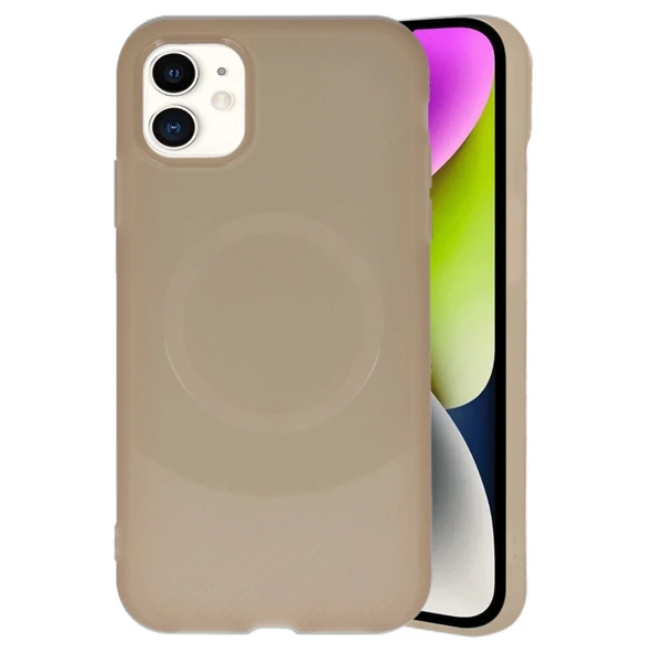 iPhone 11 Uyumlu Kılıf Maya Karbon Kapak - Kahverengi ürün görseli 1