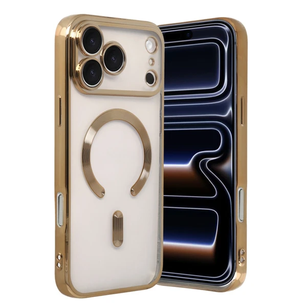 iPhone 17 Pro Max Uyumlu Kross Magneticsafe Kapak - Gold ürün görseli 1