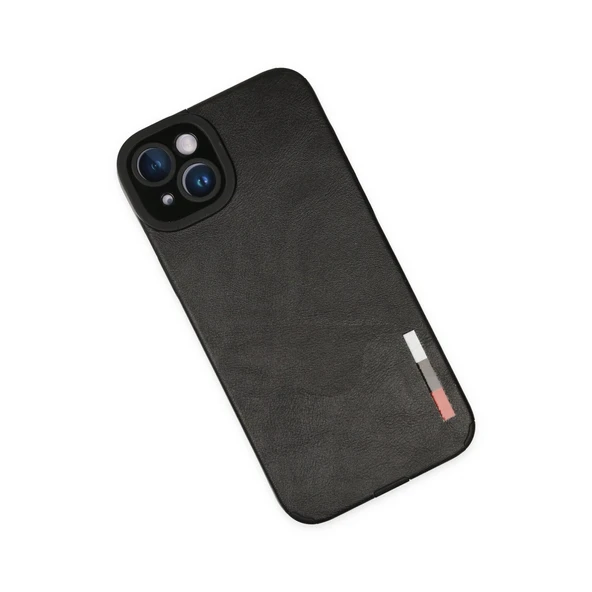 iPhone 14 Uyumlu Plus Kılıf Loop Deri Silikon - Siyah - Resim 3