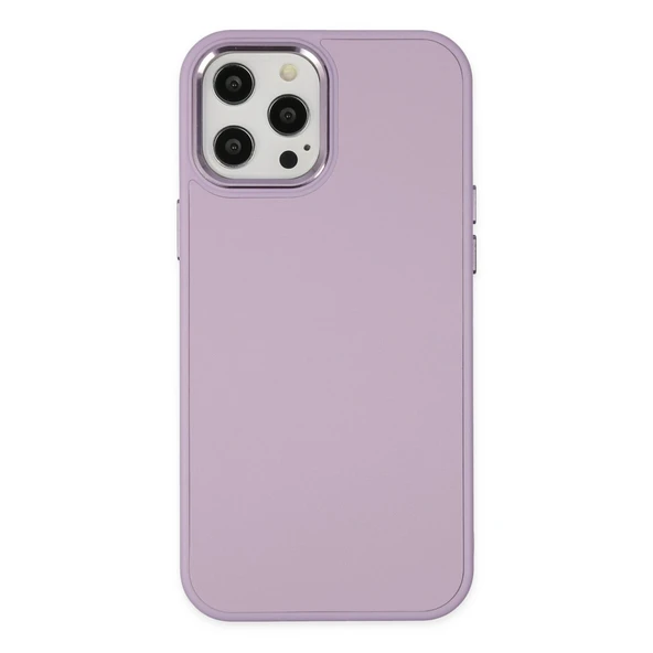 iPhone 12 Uyumlu Pro Max Kılıf Asya Deri Silikon - Lila ürün görseli 1