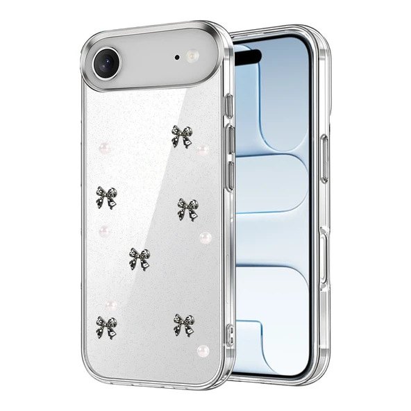 iPhone 17 Uyumlu Air Fiyonk Desenli Kapak - Desen 8 ürün görseli 1