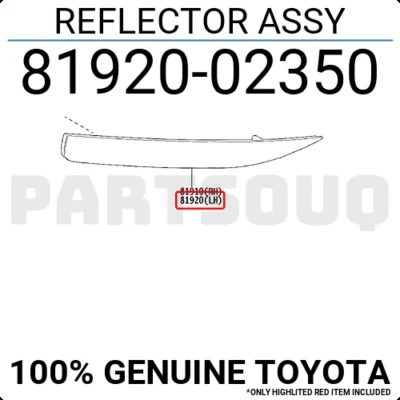 Toyota Corolla 2ZRF 2023 Reflektör Arka Sağ Oem No (8191002220) ürün görseli 1
