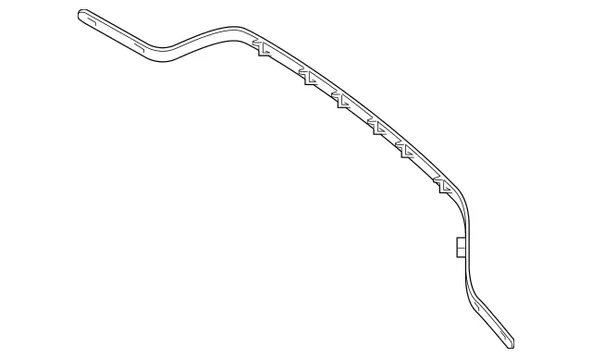 Mercedes E Class 2021-2023 Ön Tampon Panjuru Üst Nikelajı Sağ Siyah (Exclusıve) (Tw) (Oem No (2138853803)) ürün görseli 1