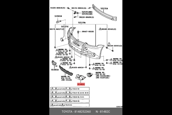 Toyota Corolla Hatchback 2020-2022 Sis Lamba Kapağı Sol Delikli (Tw) (Oem No (8148212310)) ürün görseli 1