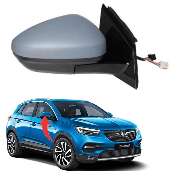 Opel Grandland 2017 Sonrası Elektrikli Ayna Camı Isıtmalı Sağ) ürün görseli 1
