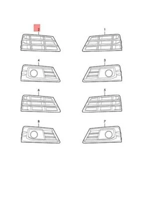 Audi A4 2015-2018 Sis Lamba Kapağı Sol Siyah (Oem No (8W0807681B9B9)) ürün görseli 1