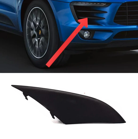 Porsche Macan 2014-2017 Ön Tampon Panjuru Alt Çıtası Sol Siyah (Tw) Oem No (95B8078771E0) ürün görseli 1
