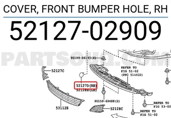 Toyota Corolla Ön Tampon Çeki Demir Kapağı Sağ 2008- (Oem No:  5212702909) ürün görseli 1