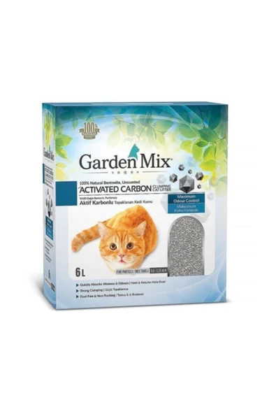 Gardenmix Bentonit Aktif Karbonlu Kedi Kumu 6 Lt ürün görseli 1