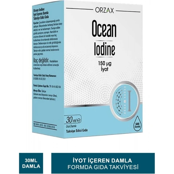 Ocean Iodine 150 ?g Iyot Takviye Edici Gıda 30 ml ürün görseli 1