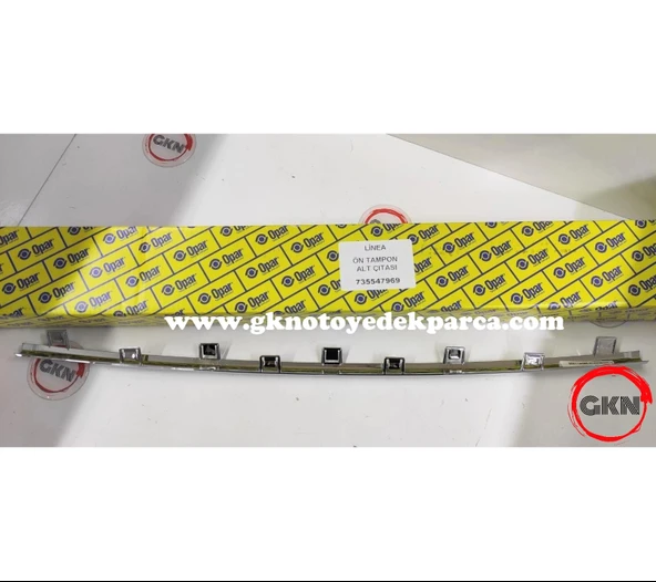 Fiat Linea (2012 Yılında Çıkan Kasa) Ön Tampon Bandı Nikelaj Orta (Oem No: 735547969) ürün görseli 1