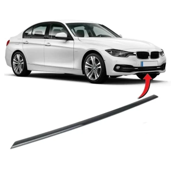 Bmw 3 Serisi (2011 Yılında Çıkan Kasa) Ön Tampon Bandı Nikelaj Alt Luxury (Oem No: 51117279700) ürün görseli 1