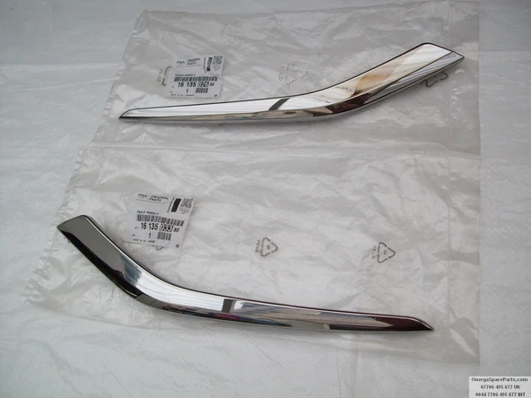 Peugeot 208 Ön Tampon Panjur Bandı Nikelaj Set 2015- (Oem No:  1613503380) ürün görseli 1